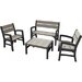 Set mobilier gradina curver Montero gri-maroniu